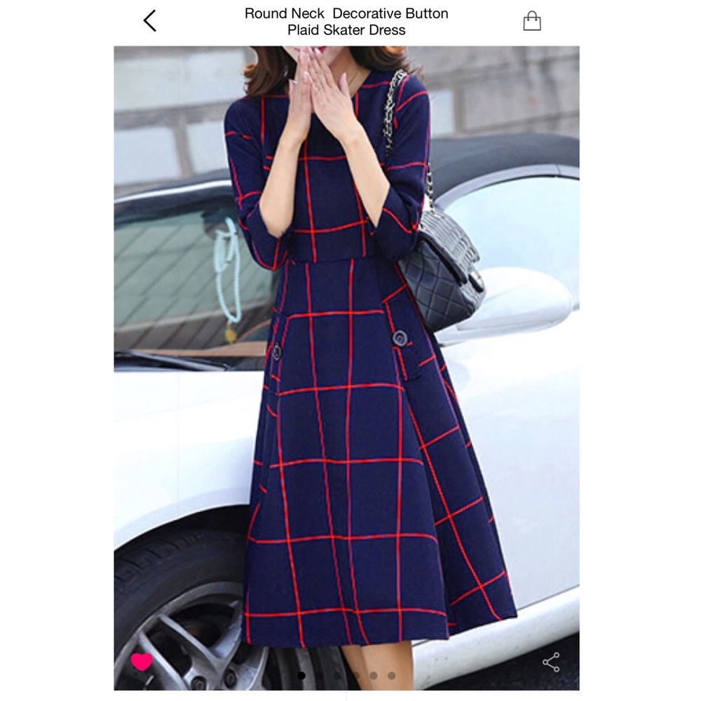 Brand New FashionMia Skater Checkered Dress XL